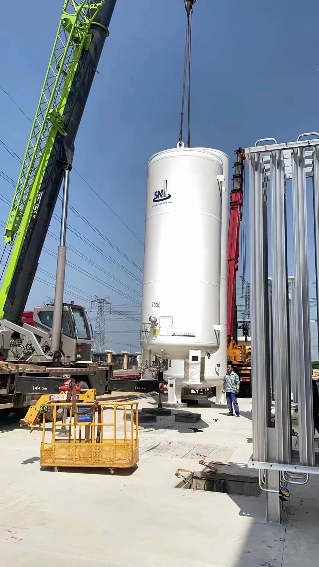 Sitio de instalación de tanques de compensación de nitrógeno